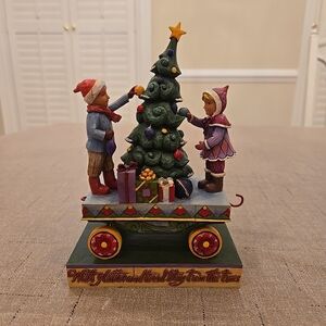 Jim Shore "On Track With All The Trimmings" Figurine Original Box